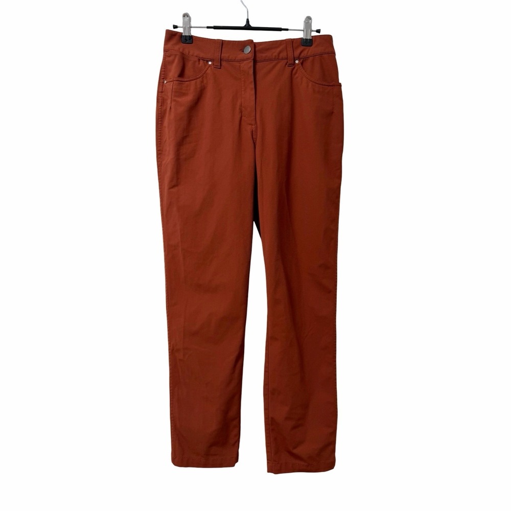 Lululemon Womens City Sleek Straight Leg Pants Size 6 Burnt Orange LW5CZIS